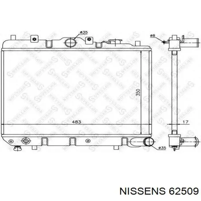 Comprar 62509 Nissens Radiador de auto