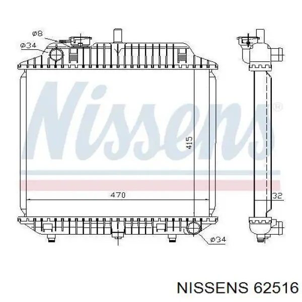 62516 Nissens radiador