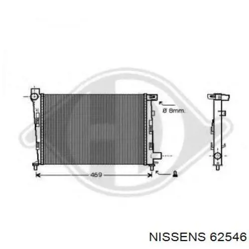 1685001802 Market (OEM) radiador refrigeración del motor