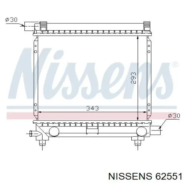 62551 Nissens radiador