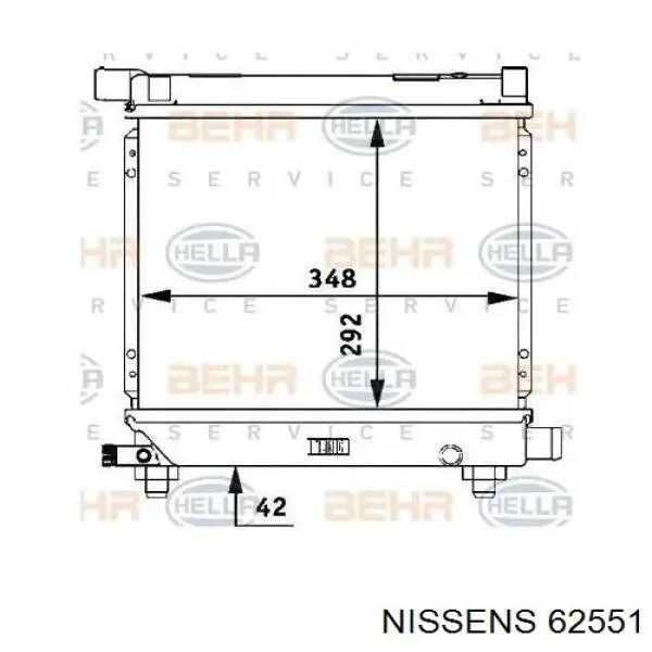 62551 Nissens Refrigeración del motor