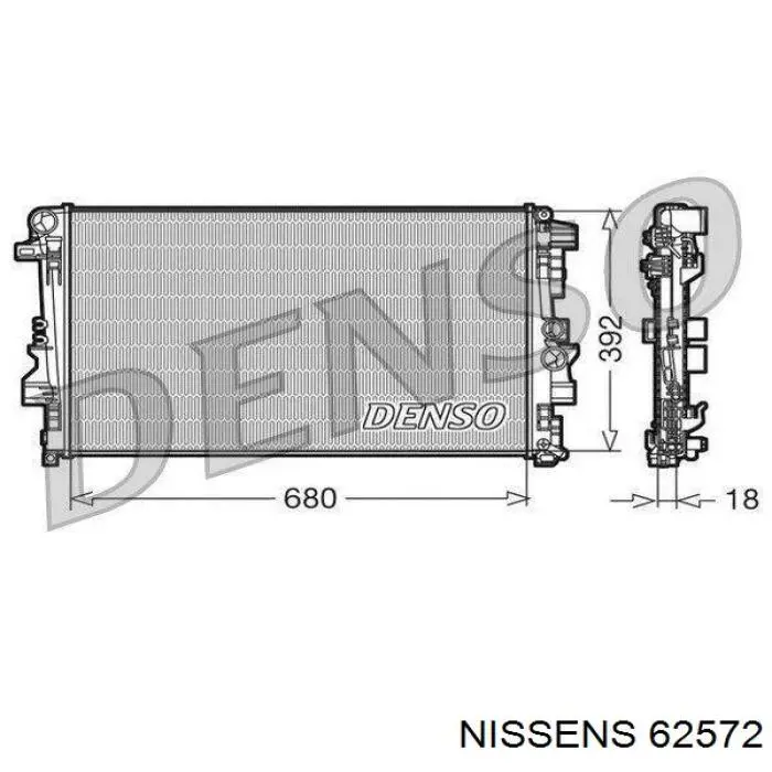 62572 Nissens Refrigeración del motor