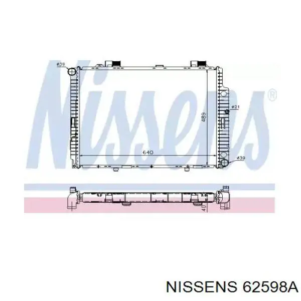 62598A Nissens Refrigeración del motor