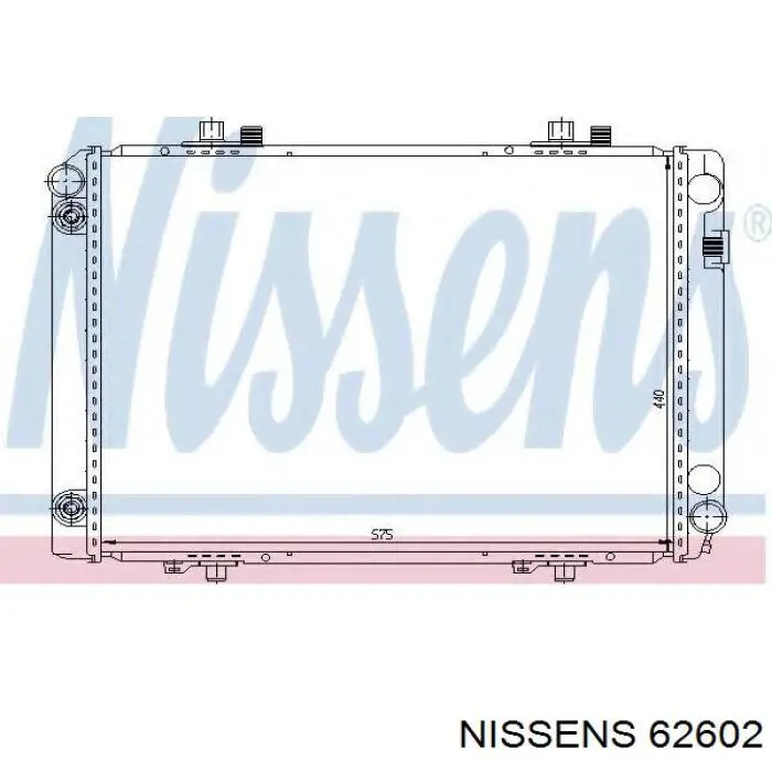 Radiador 62602 Nissens