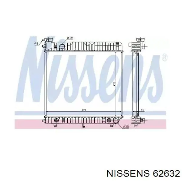 62632 Nissens radiador