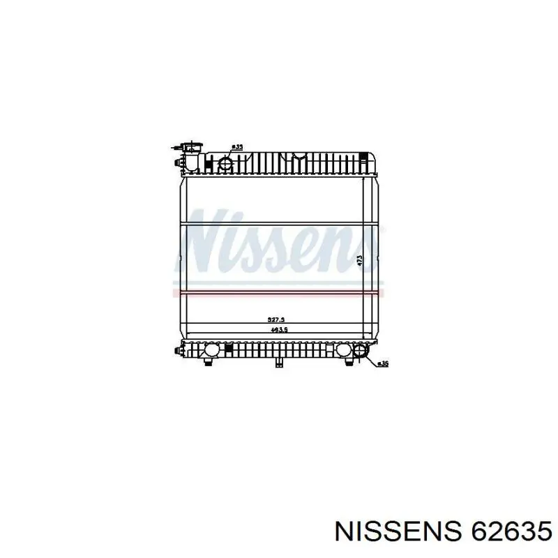 62635 Nissens radiador