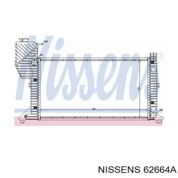 62664A Nissens radiador refrigeración del motor