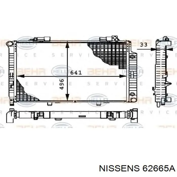 62665A Nissens radiador