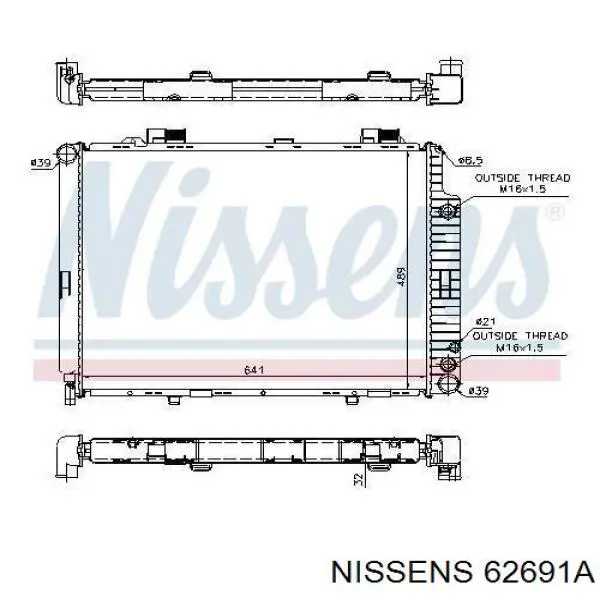 62691A Nissens Refrigeración del motor