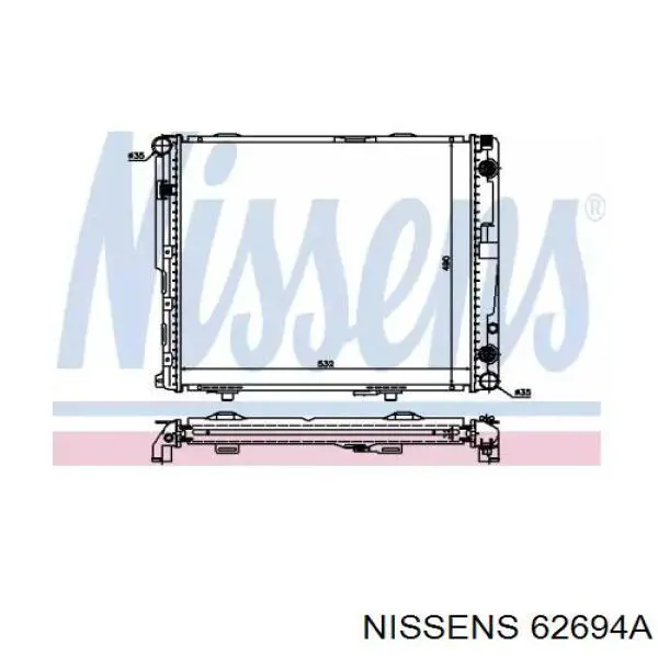 62694A Nissens radiador refrigeración del motor