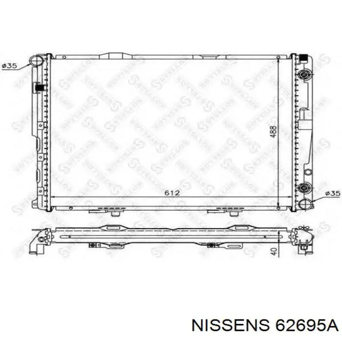 62695A Nissens radiador refrigeración del motor