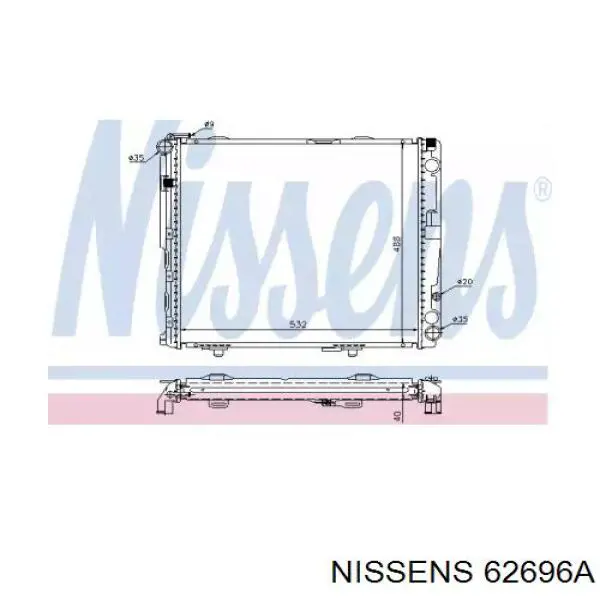 Água radiador Nissens 62696A precio, desde 148,29 EUR