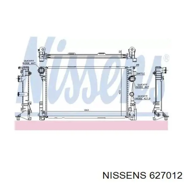 Comprar 627012 Nissens Radiador de auto