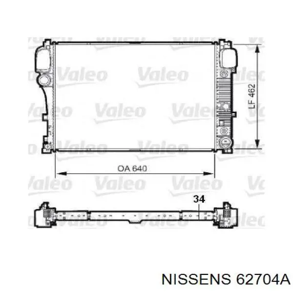 A1265004103 Mercedes radiador refrigeración del motor