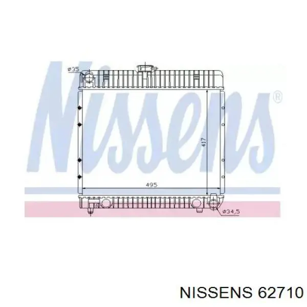 Água radiador Nissens 62710 precio, desde 113,44 EUR