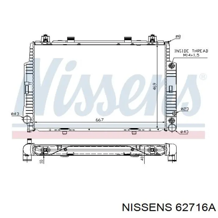 62716A Nissens radiador