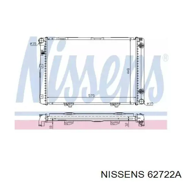 Comprar 62722A Nissens Radiador de auto