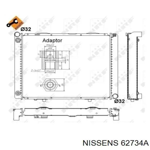 2015007403 Mercedes radiador refrigeración del motor