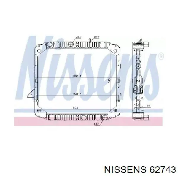 Radiador 62743 Nissens