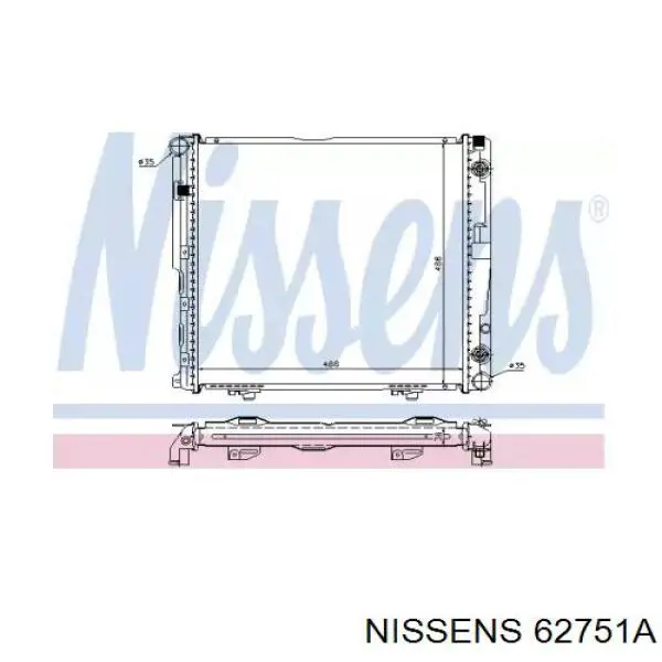 62751A Nissens Refrigeración del motor
