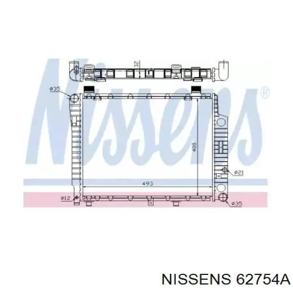62754A Nissens radiador
