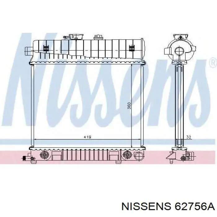 Comprar 62756A Nissens Radiador de auto