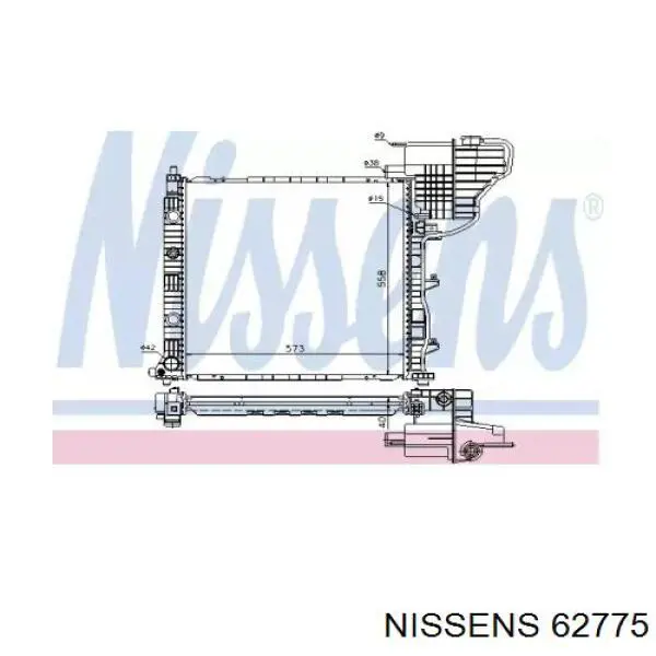 62775 NISSENS Radiador