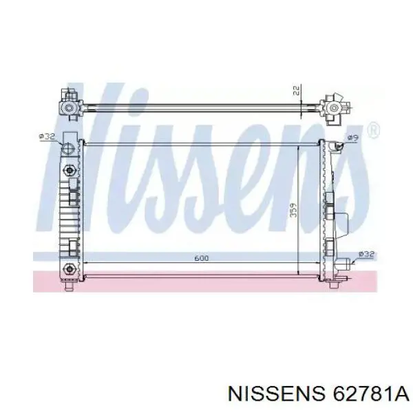 62781A Nissens radiador refrigeración del motor