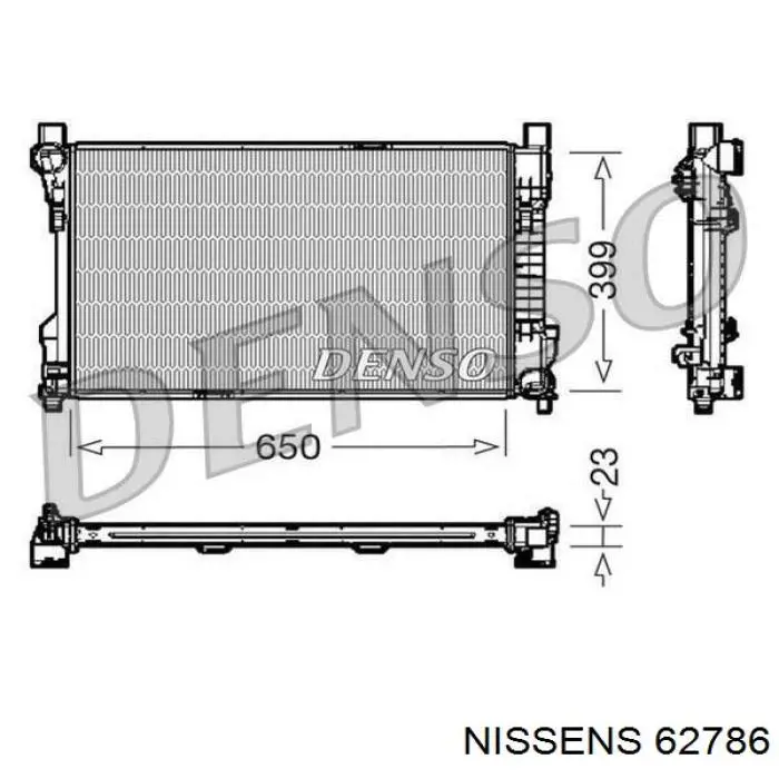 62786 Nissens radiador refrigeración del motor