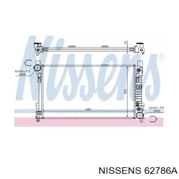 Radiador 62786A Nissens
