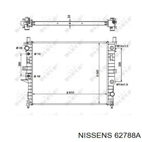 62788A Nissens Refrigeración del motor