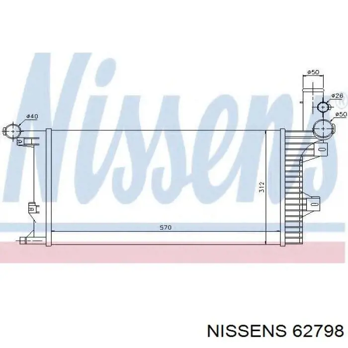 62798 Nissens radiador