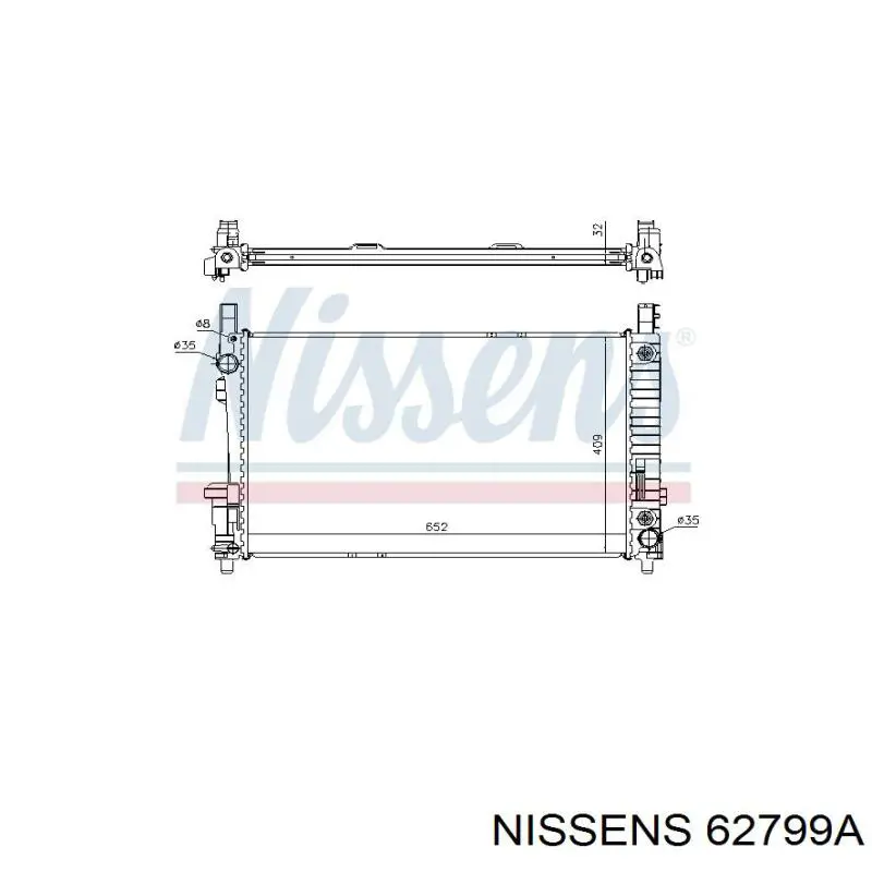 62799A Nissens radiador