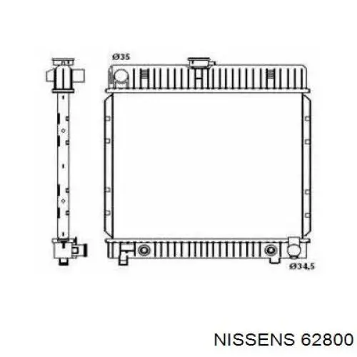 62800 Nissens radiador refrigeración del motor