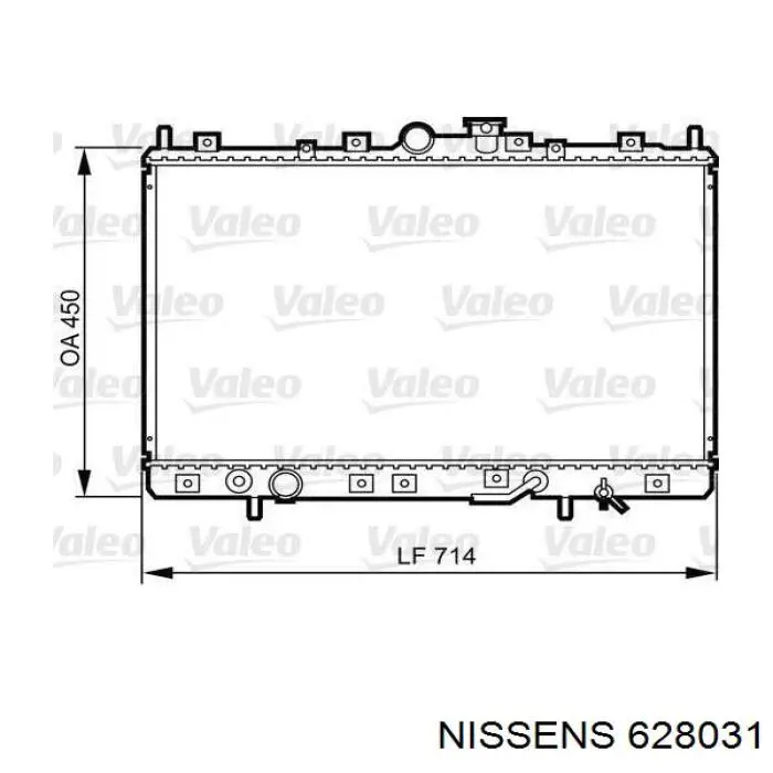 628031 Nissens radiador refrigeración del motor