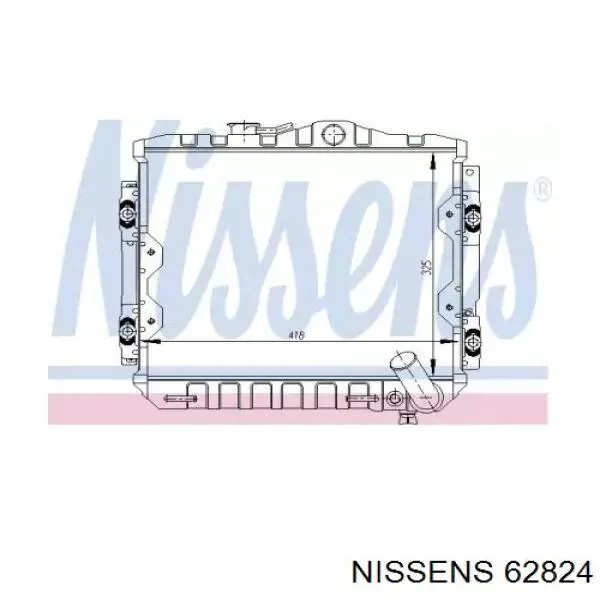 MB356688 Market (OEM) radiador refrigeración del motor