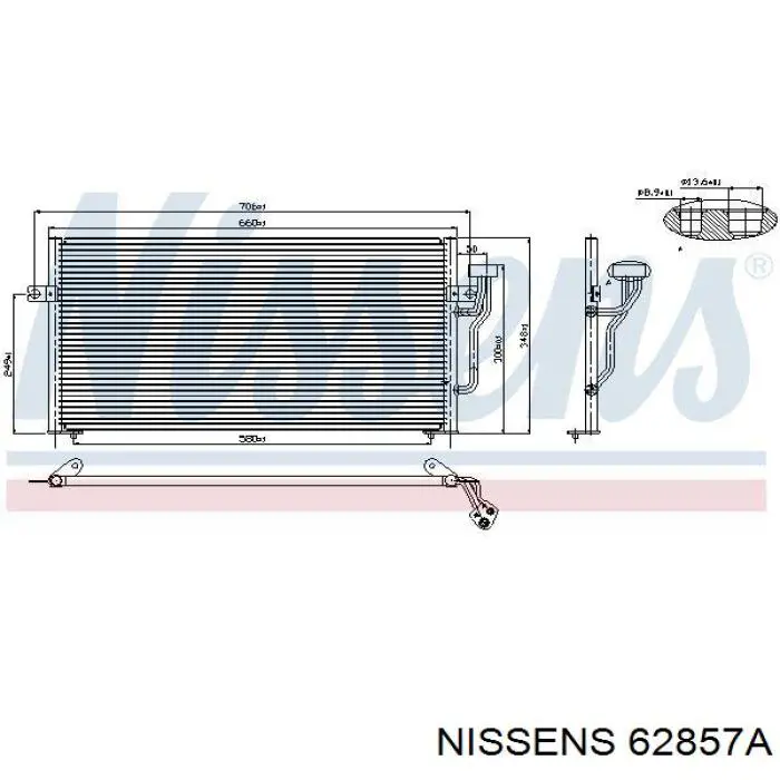 62857A Nissens radiador