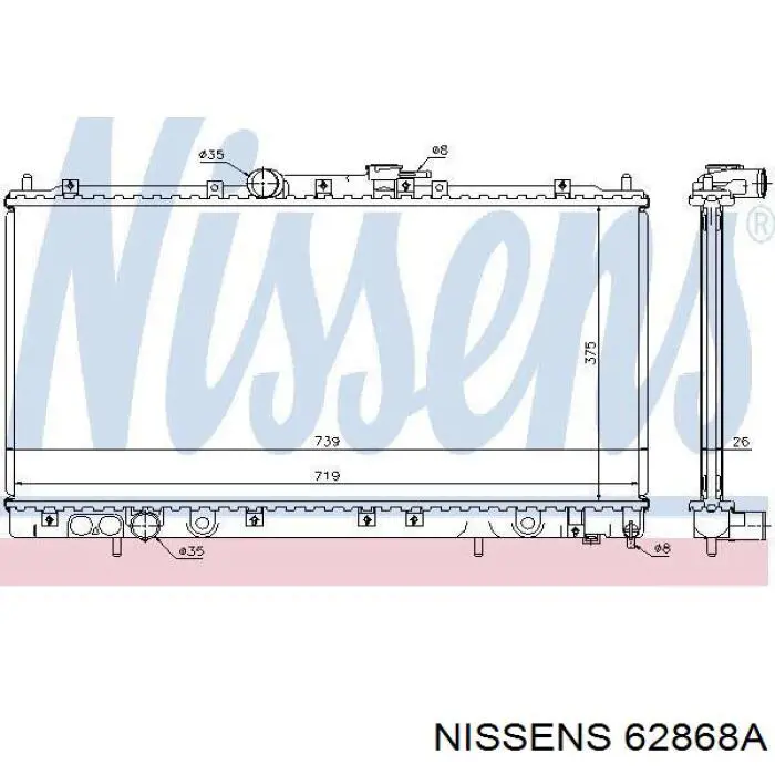 62868A Nissens radiador