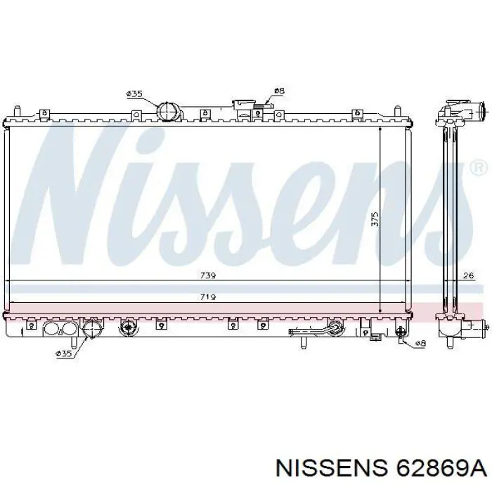Comprar 62869A Nissens Radiador de auto