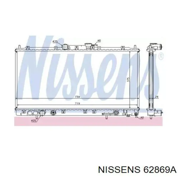 Radiador 62869A Nissens