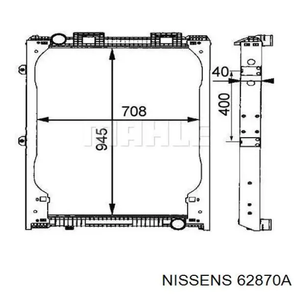 62870A Nissens radiador