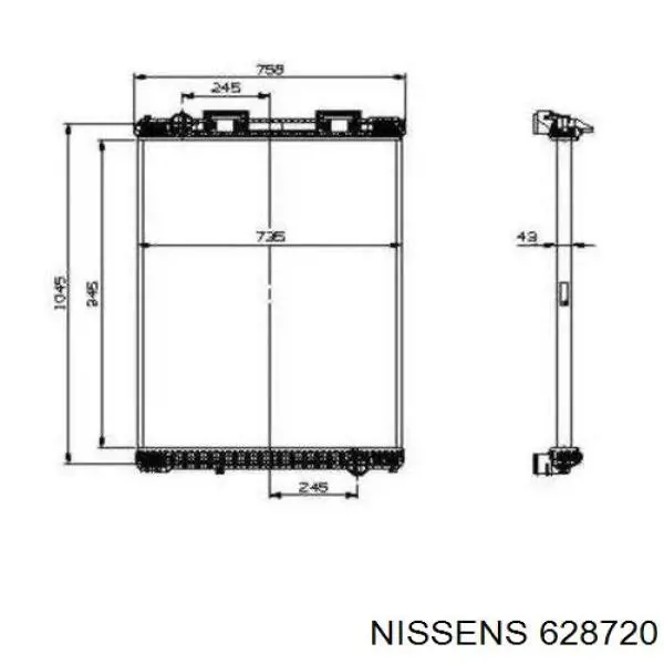 628720 Nissens radiador