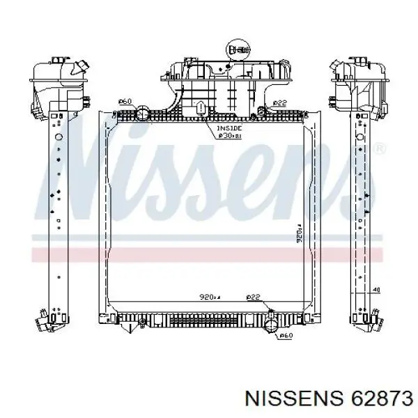 Comprar 62873 Nissens Radiador de auto