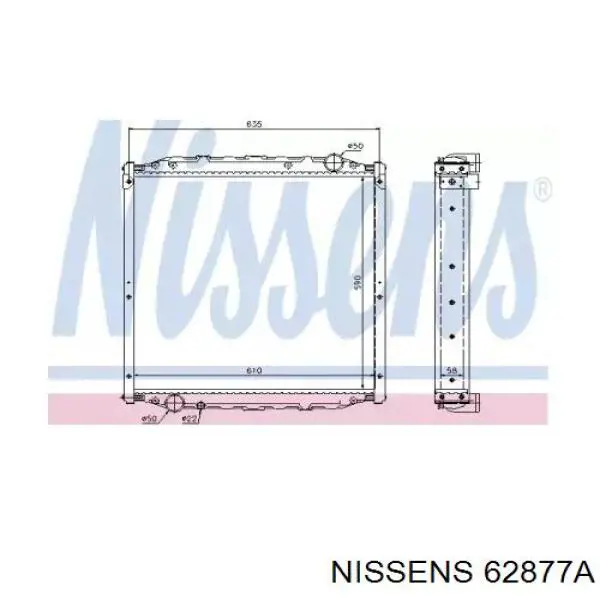 62877A Nissens Refrigeración del motor