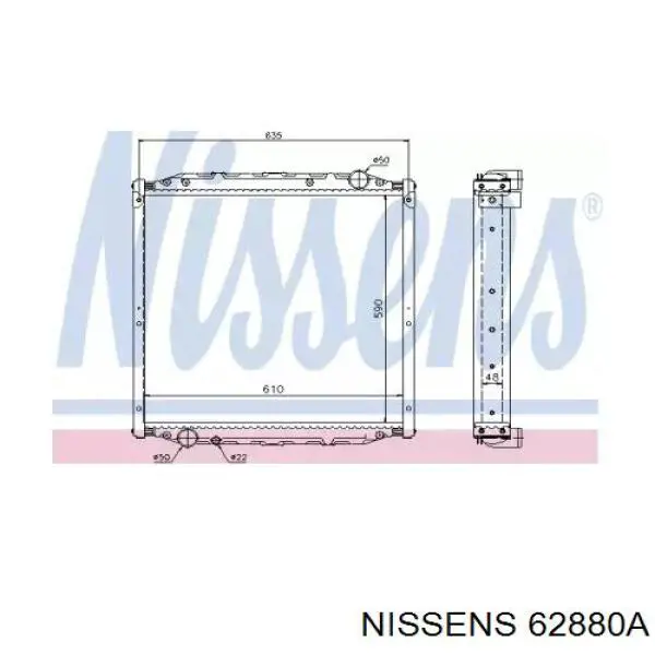 62880A Nissens Refrigeración del motor