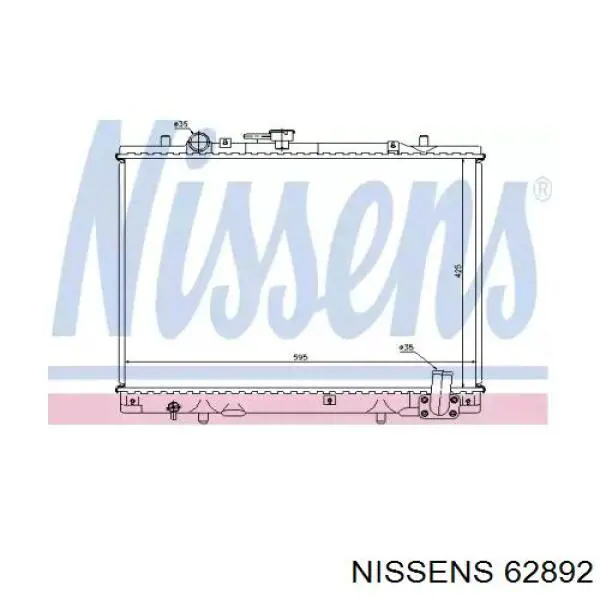 Água radiador Nissens 62892 precio, desde 136,94 EUR
