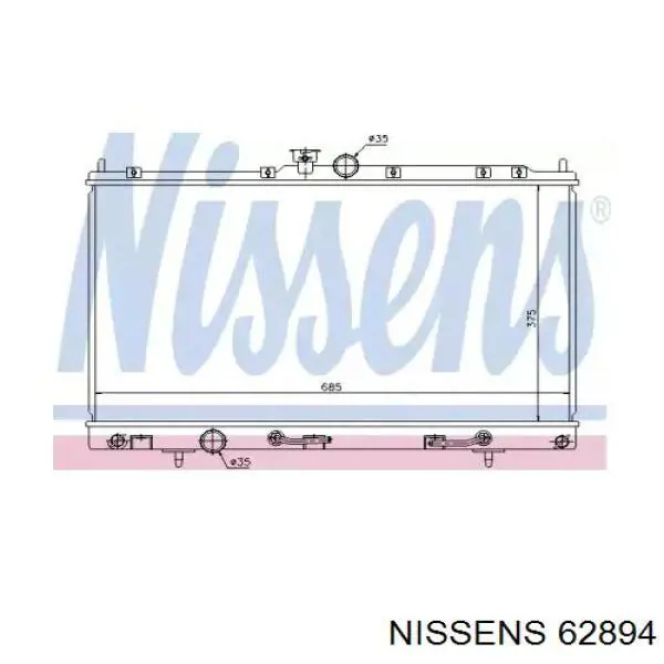 Comprar 62894 Nissens Radiador de auto