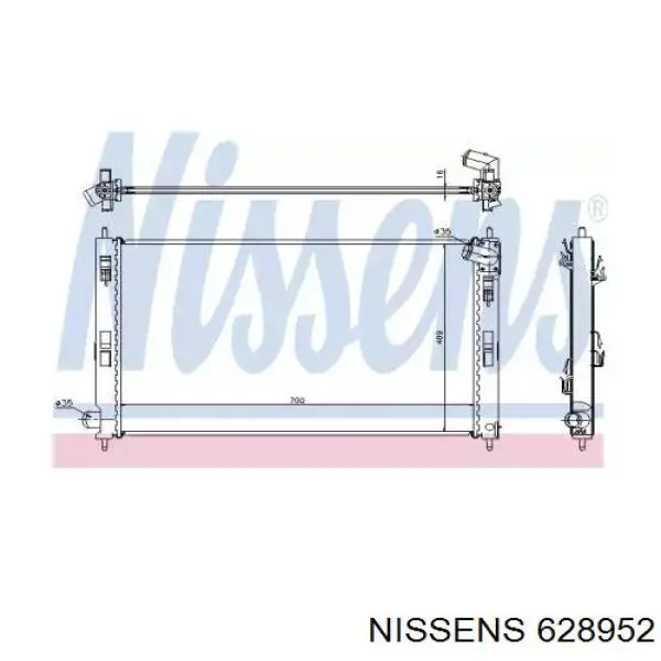 Água radiador Nissens 628952 precio, desde 131,13 EUR