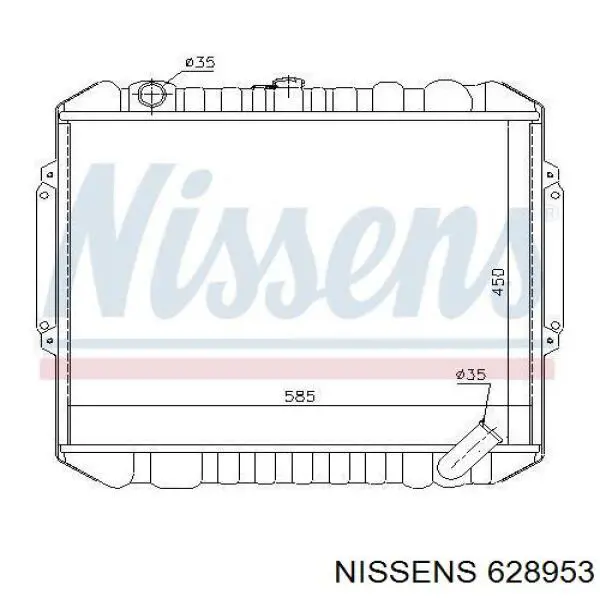Comprar 628953 Nissens Radiador de auto