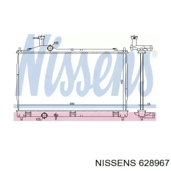 628967 Nissens Refrigeración del motor